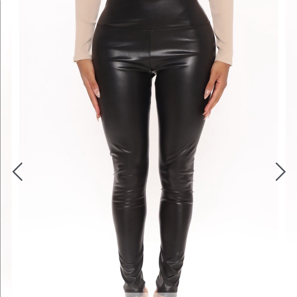 Faux leather leggings